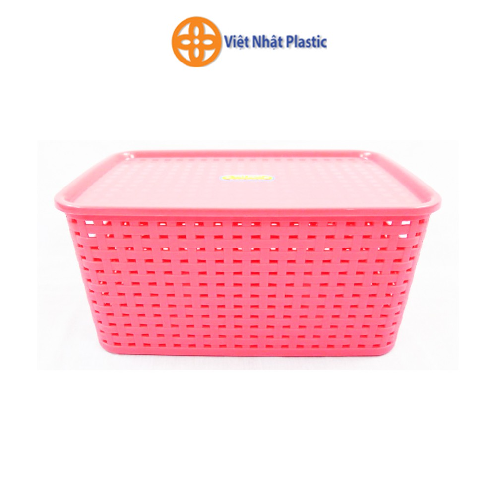 Giỏ Hàn Quốc Nhựa Đựng Đồ Có Nắp Đậy