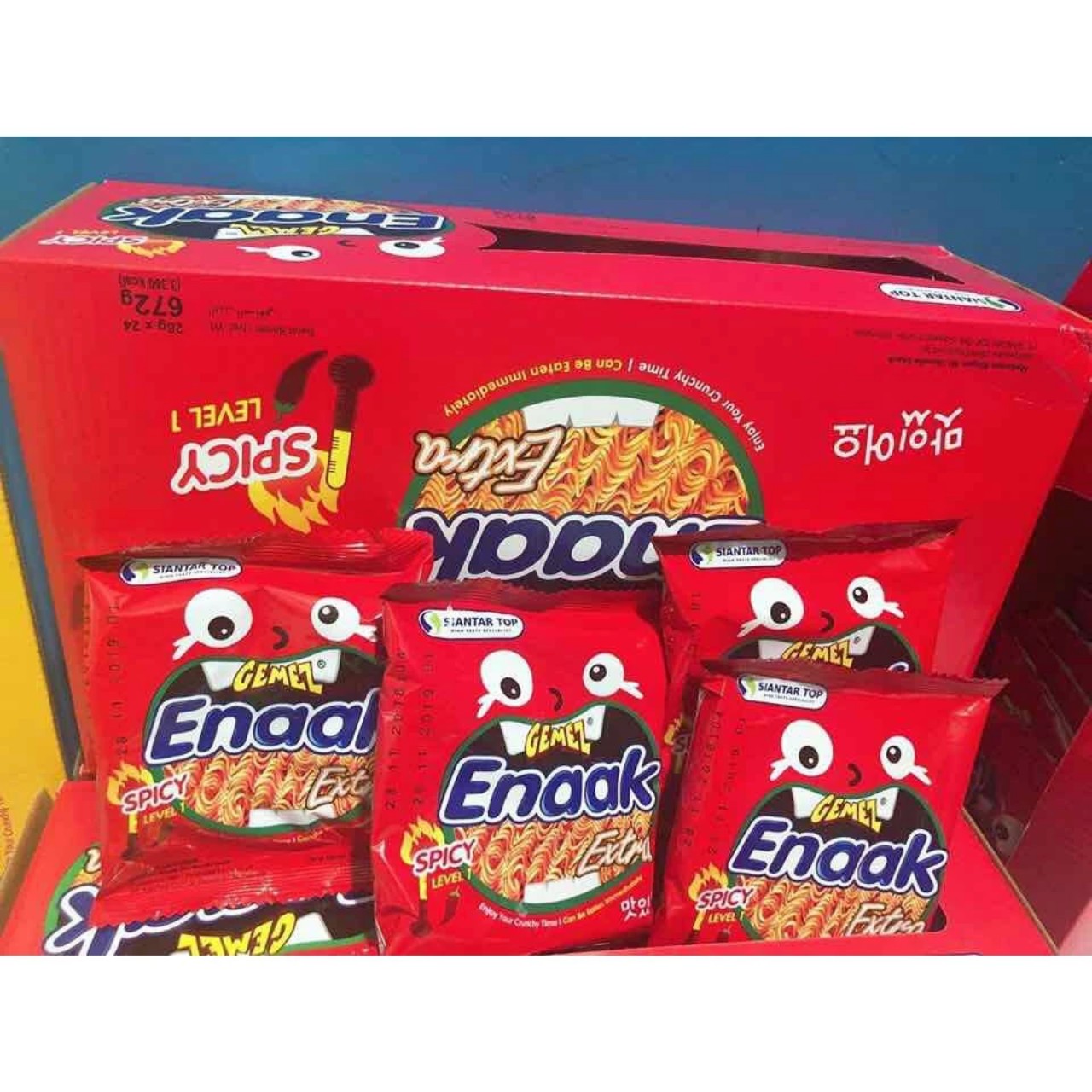 DATE 7 2025 Combo 24gói Mì Ăn Liền Enaak - Mì ăn sống Snack Enaak vị gà - Mì trẻ em SIÊU GHIỀN