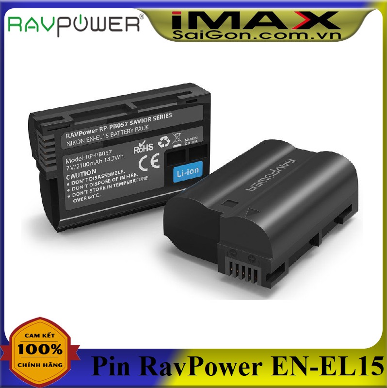 1 Pin máy ảnh RavPower thay thế cho pin EN-EL15
