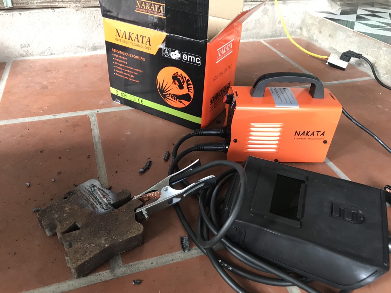 máy hàn điện tử mini ARC 250A siêu khỏe - Máy hàn mini 250A kèm cáp hàn 3m cáp mát 2m