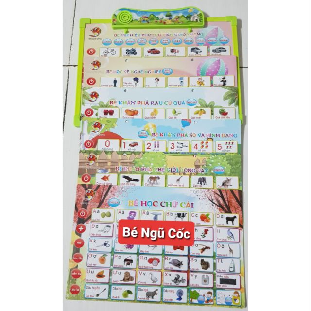 [HCM]Bảng học thông minh phát âm tiếng anh - tiếng việt 11 chủ đề kèm bảng viết