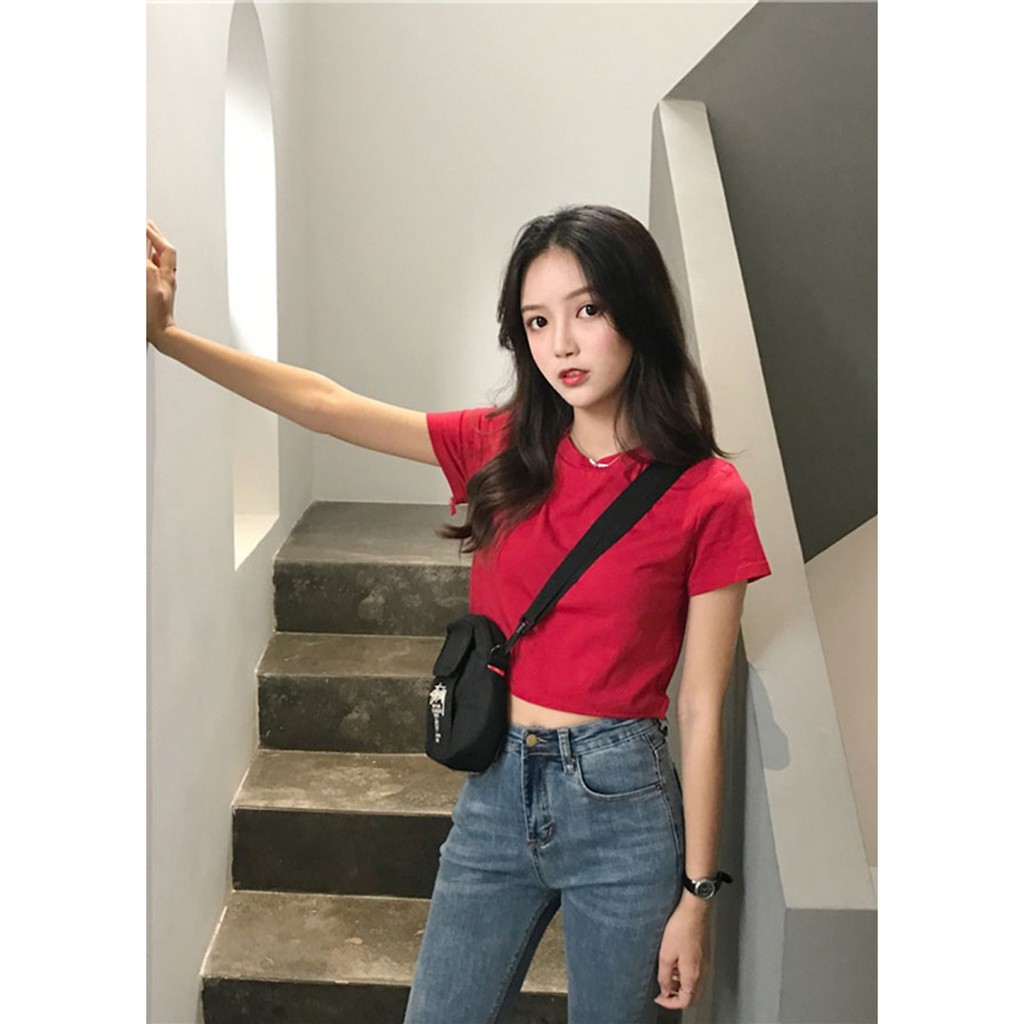 Áo thun crotop cộc tay NHIỀU MÀU