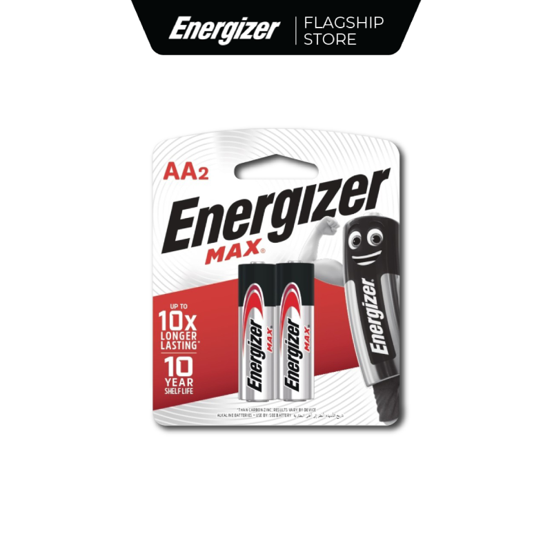 Energizer Max E91 Bp2 Aa Batteries - Pack of 2