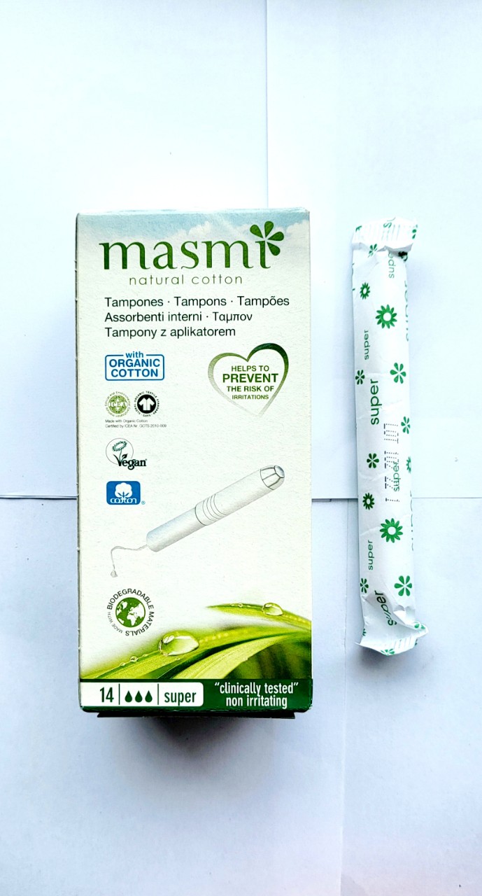 Tampon Masmi Organic Cotton có cần đẩy ( 1 thỏi )