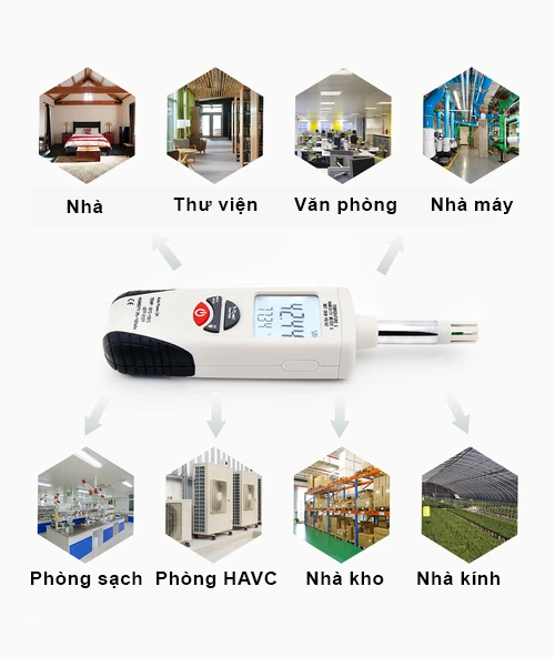 Máy đo nhiệt độ và độ ẩm không khí HT-350