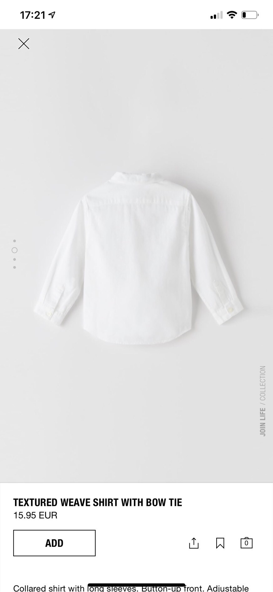 Áo sơ mi trắng cổ nơ Zara