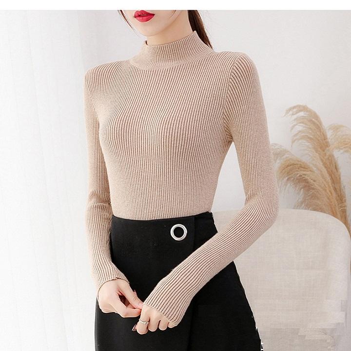 ÁO LEN NỮ LÔNG CỪU CAO CẤP CỔ 5CM