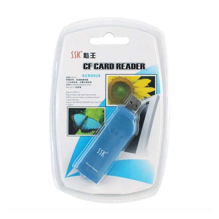 【New in stock】Smart SSK SCRS028 USB 2.0 Interface External Card Reader, Supports CF Card / MD new sale