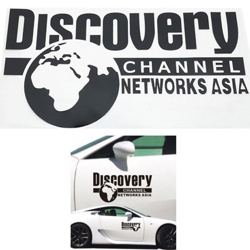 Hình dán DISCOVERY CHANNEL  ( Kích thước 25cm x 9.5cm )