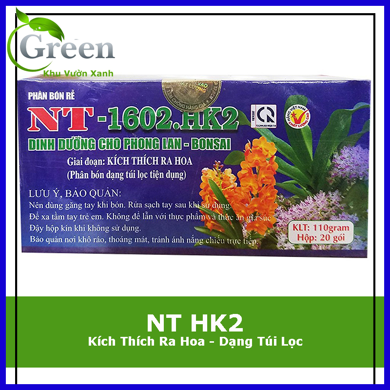 Phân bón chậm tan cao cấp HVP 1602.HK2 kích thích ra hoa cho Phong lan, cây cảnh