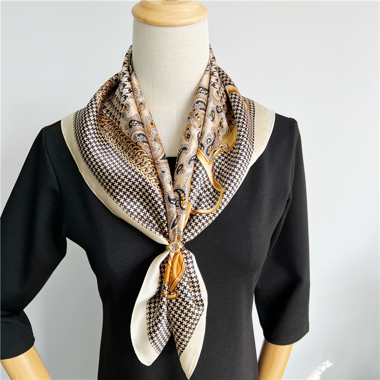 Shawl collar female silk scarf silk square 70 cm
