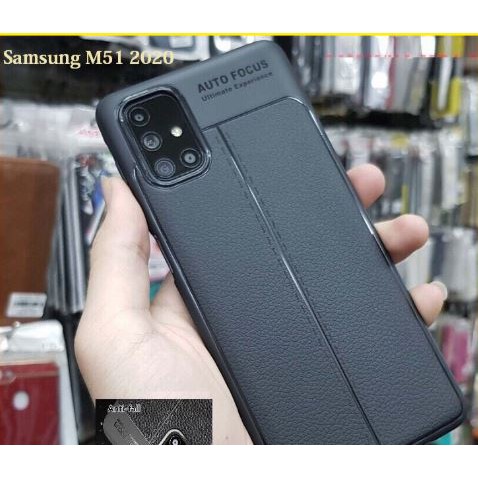 Ốp Lưng Auto Focus Giả Da Cho Samsung Galaxy M51