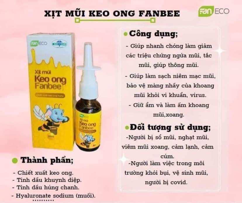 Xịt mũi keo ong Fanbee