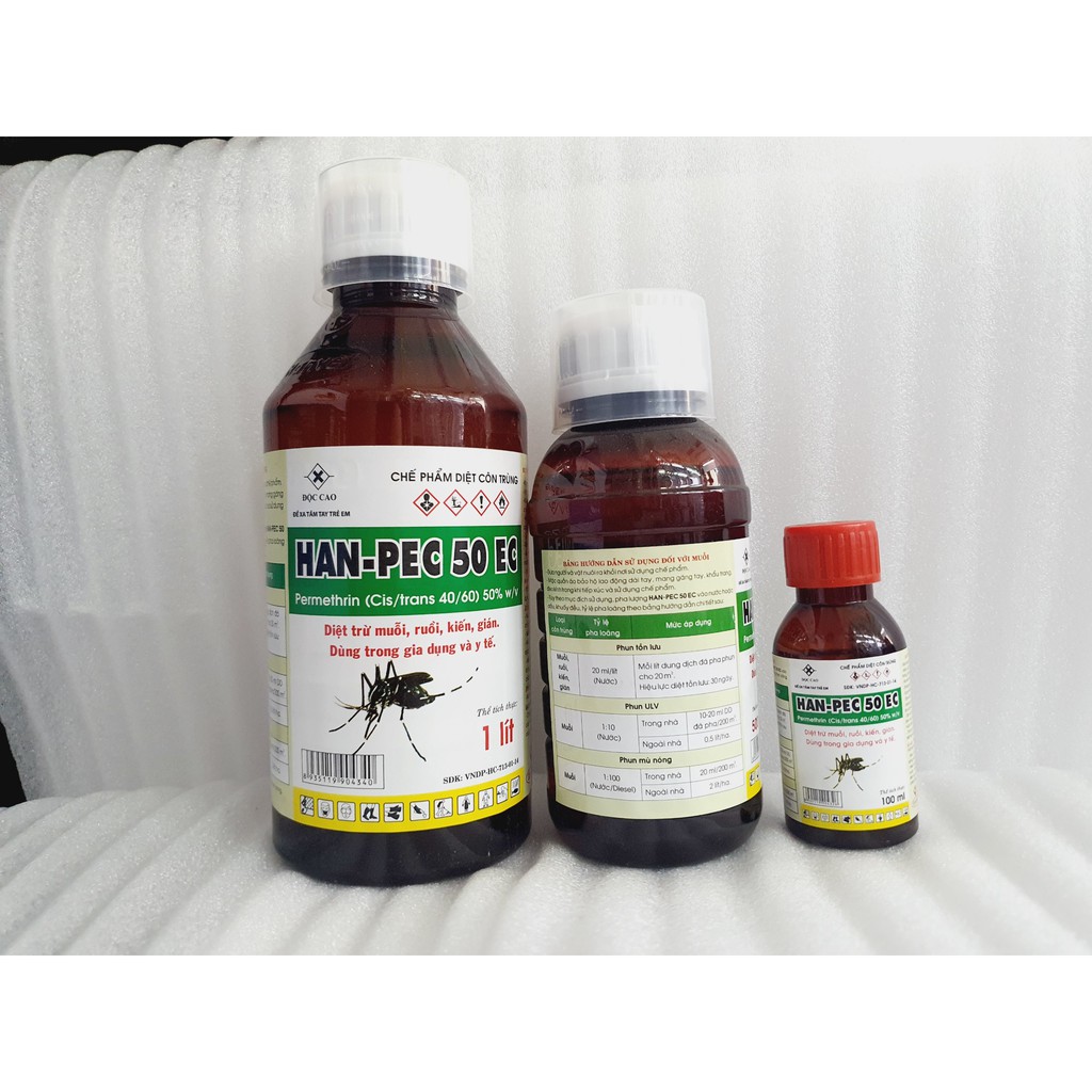 Chế phẩm diệt muỗi HAN - PEC 50EC chai 100ml - công ty HANVET