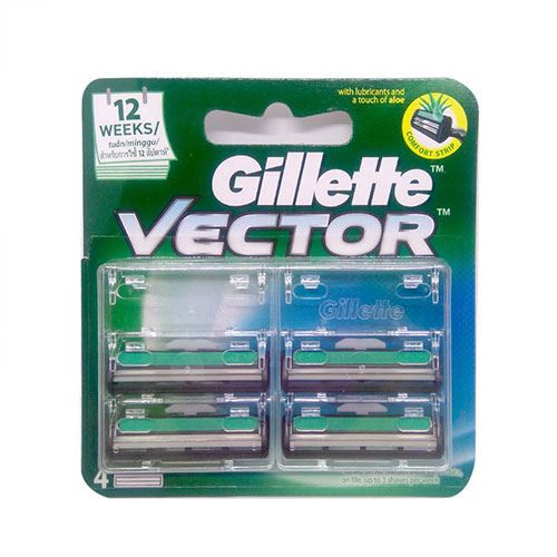 [HCM]Vĩ 4 cái lưỡi cạo râu lưỡi kép Gillette Vector