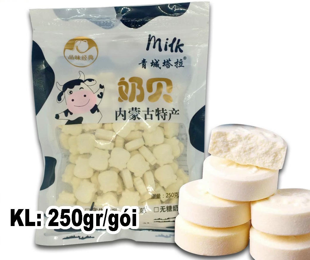 Gói kẹo sữa bò non đặc sản Nội Mông Trung Quốc gói 250g