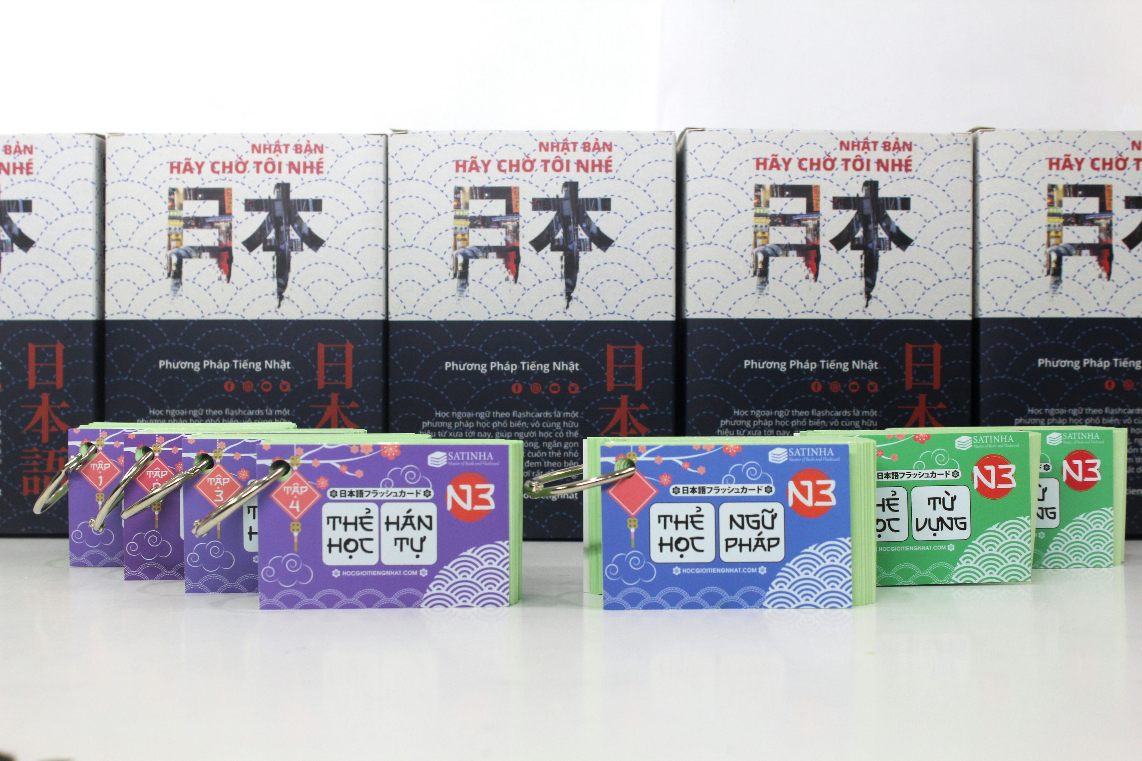BỘ FLASHCARD - THẺ HỌC TIẾNG NHẬT N3 - 7 XẤP