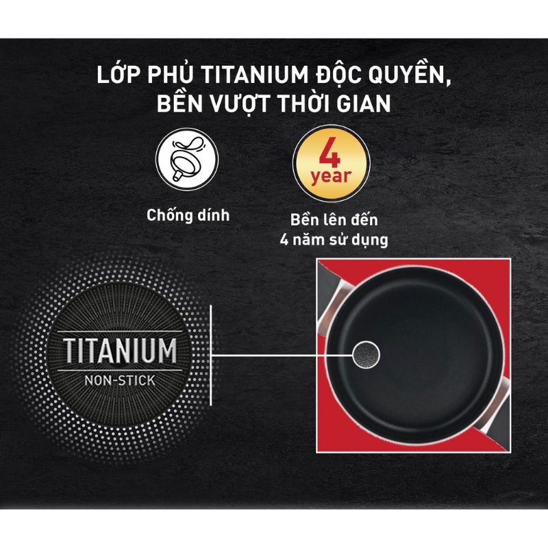 Nồi thân cao Tefal Day By Day 22cm