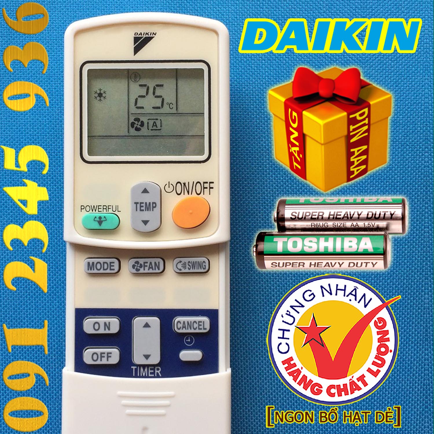 Điều khiển daikin cho điều hòa.