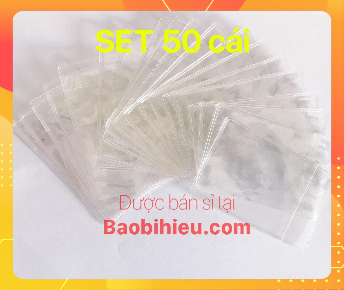[CÓ NẮP] COMBO 50 cái túi đựng CĂN CƯỚC CÔNG DÂN, bằng lái dạng PET, thẻ ATM và các loại thẻ tương đương (loại có nắp) 50B1811NAP
