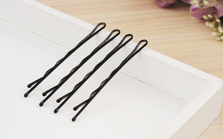 Set of 36 clip hair-clip floss color black