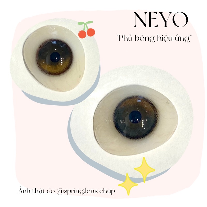 KÍNH ÁP TRÒNG NEYO NÂU PHỦ BÓNG