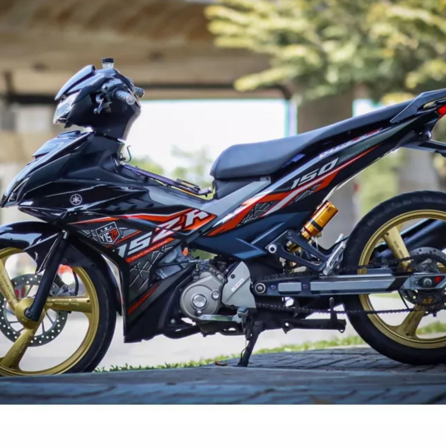Tem rời ex 150 y15zr 2021 trắng cam đen