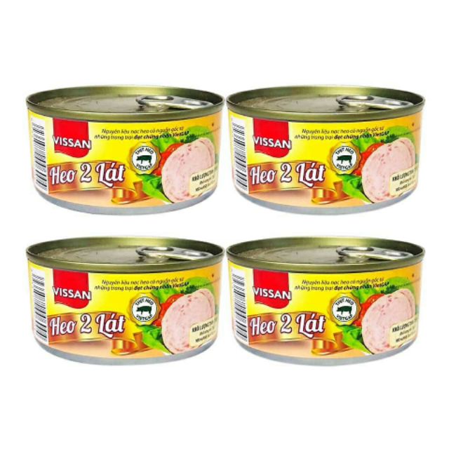 Heo 2 lát Vissan 150g (Date mới) LON IN