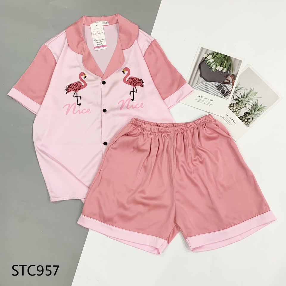 Đồ bộ đùi Pijama lụa satin cao cấp nữ đủ size
