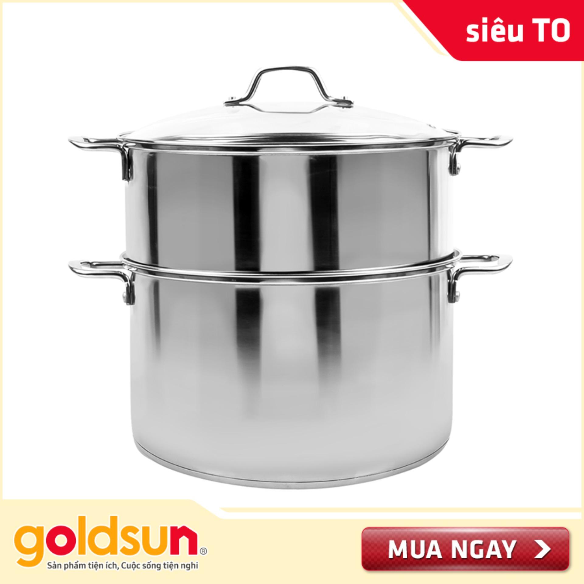 Bộ nồi xửng hấp Goldsun GH26-2303SG (Bạc)