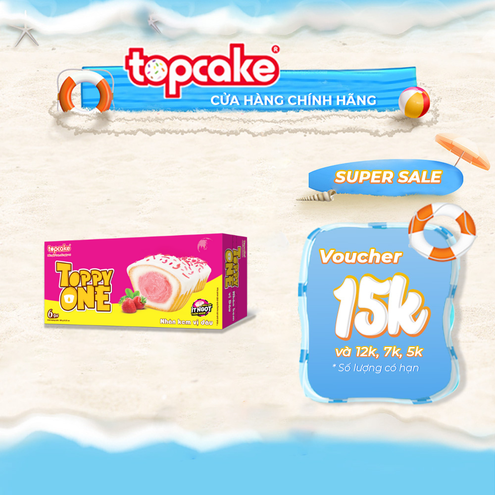 Bánh cupcake TOPPY ONE - Nhân kem dâu