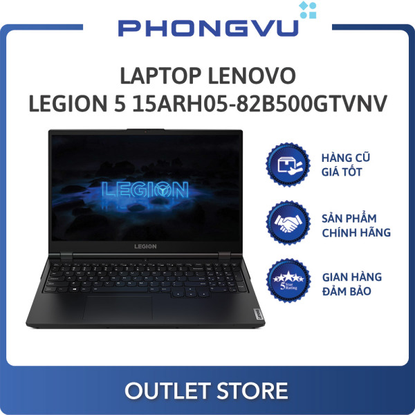 Laptop Lenovo Legion 5 15ARH05-82B500GTVN (AMD Ryzen 7 4800H) (Đen) - Laptop cũ