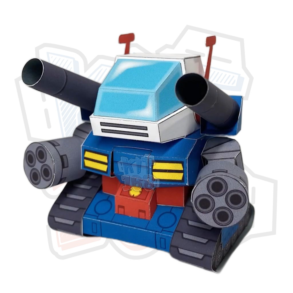 Mô hình giấy gundam robot sd rx-75 guntank