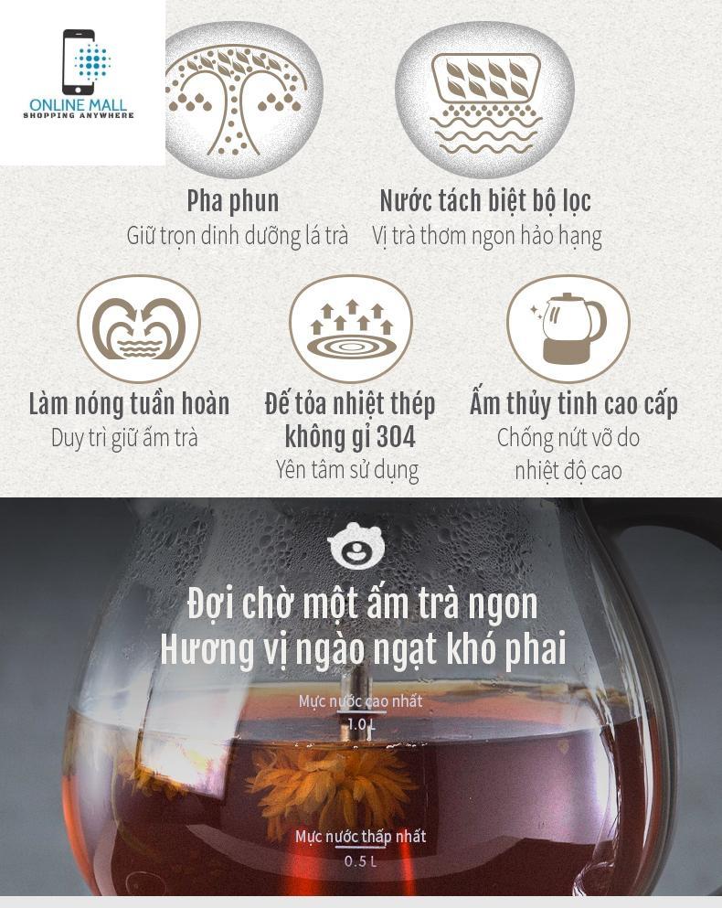Online Mall- Máy pha trà hơi nước tự động gia dụng