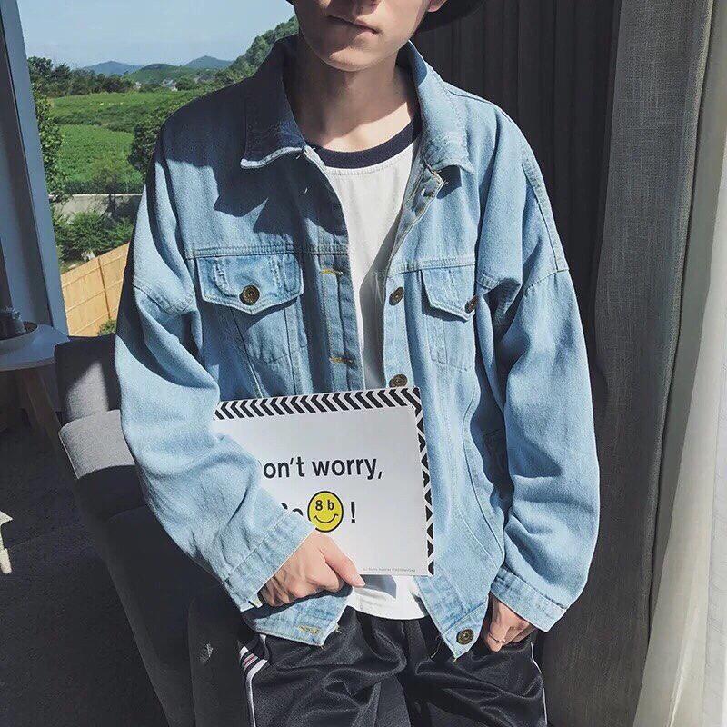 ÁO KHOÁC JEAN UNISEX XANH NHẠT ( NAM - NỮ )