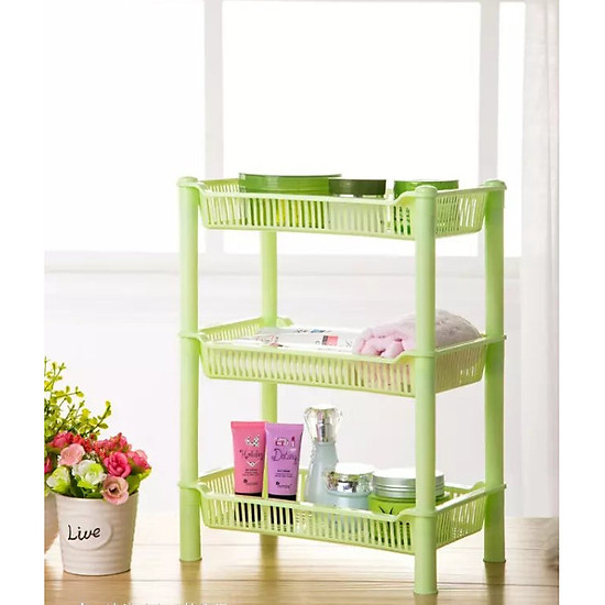 Kệ 3 tầng chữ nhật nhựa mini