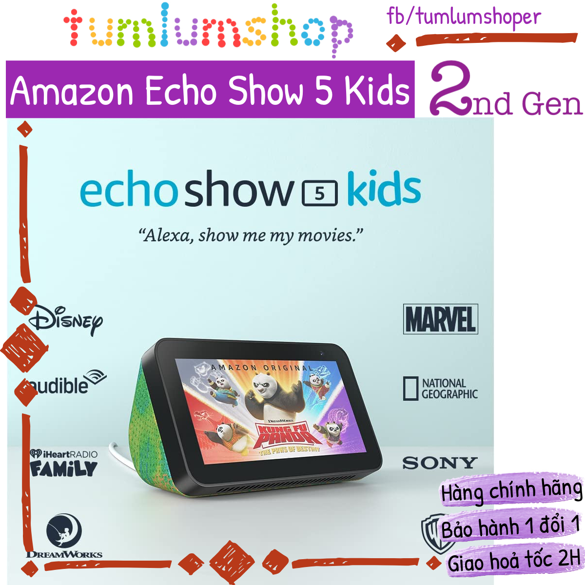 Amazon Echo Show 5 Kids Gen 2 - Màn hình thông minh phiên bản cho trẻ em