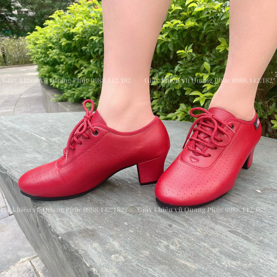Giày khiêu vũ Standard 5 phân da PU cao cấp