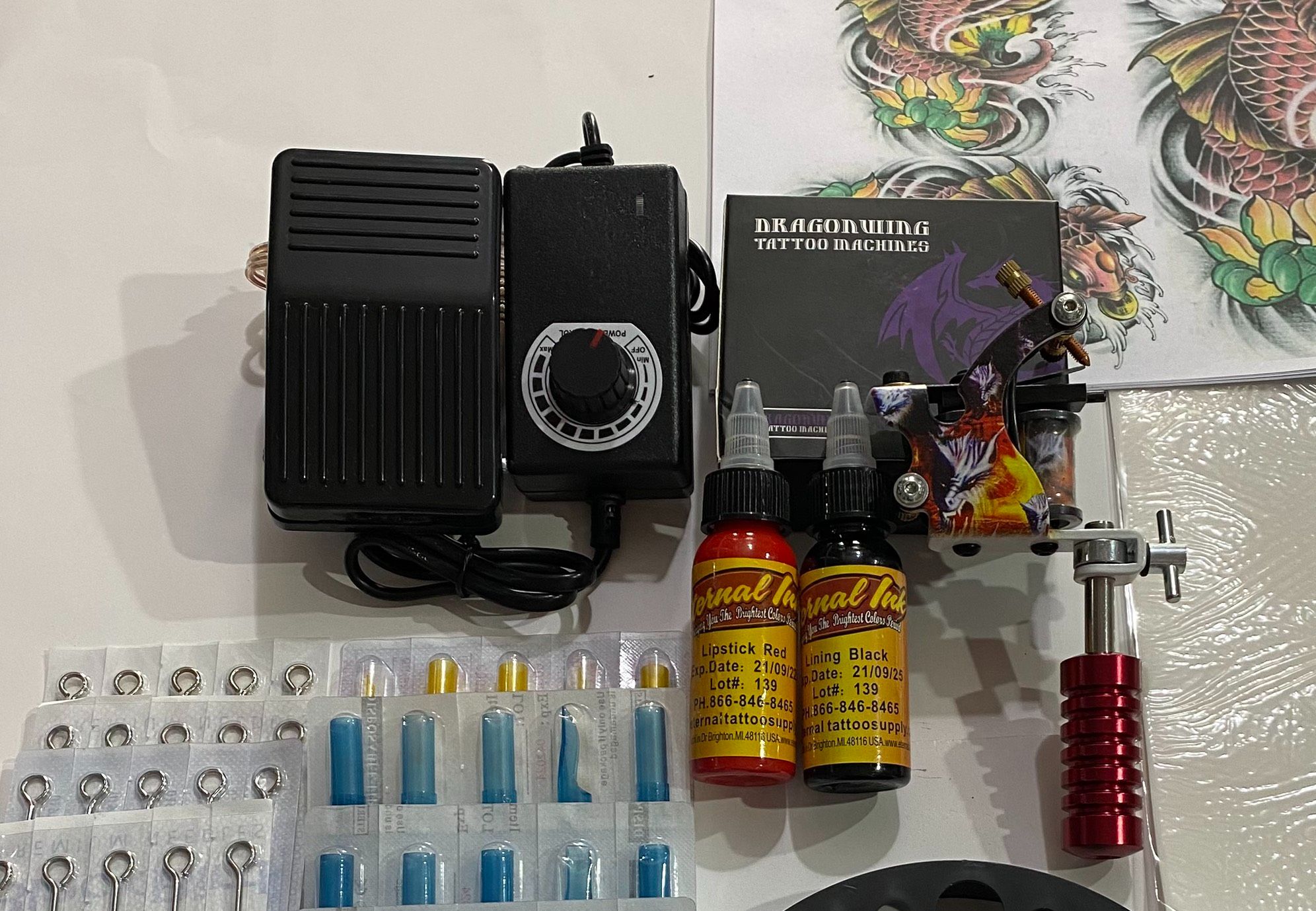 COMBO MÁY XĂM HÌNH KIT TATTOO 1 MICHEN BIẾN BC