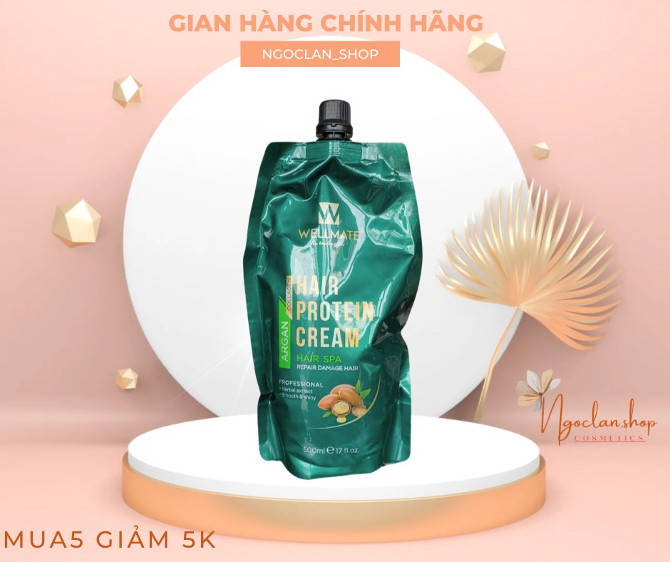 Hấp dầu phục hồi tóc hư tổn wellmate