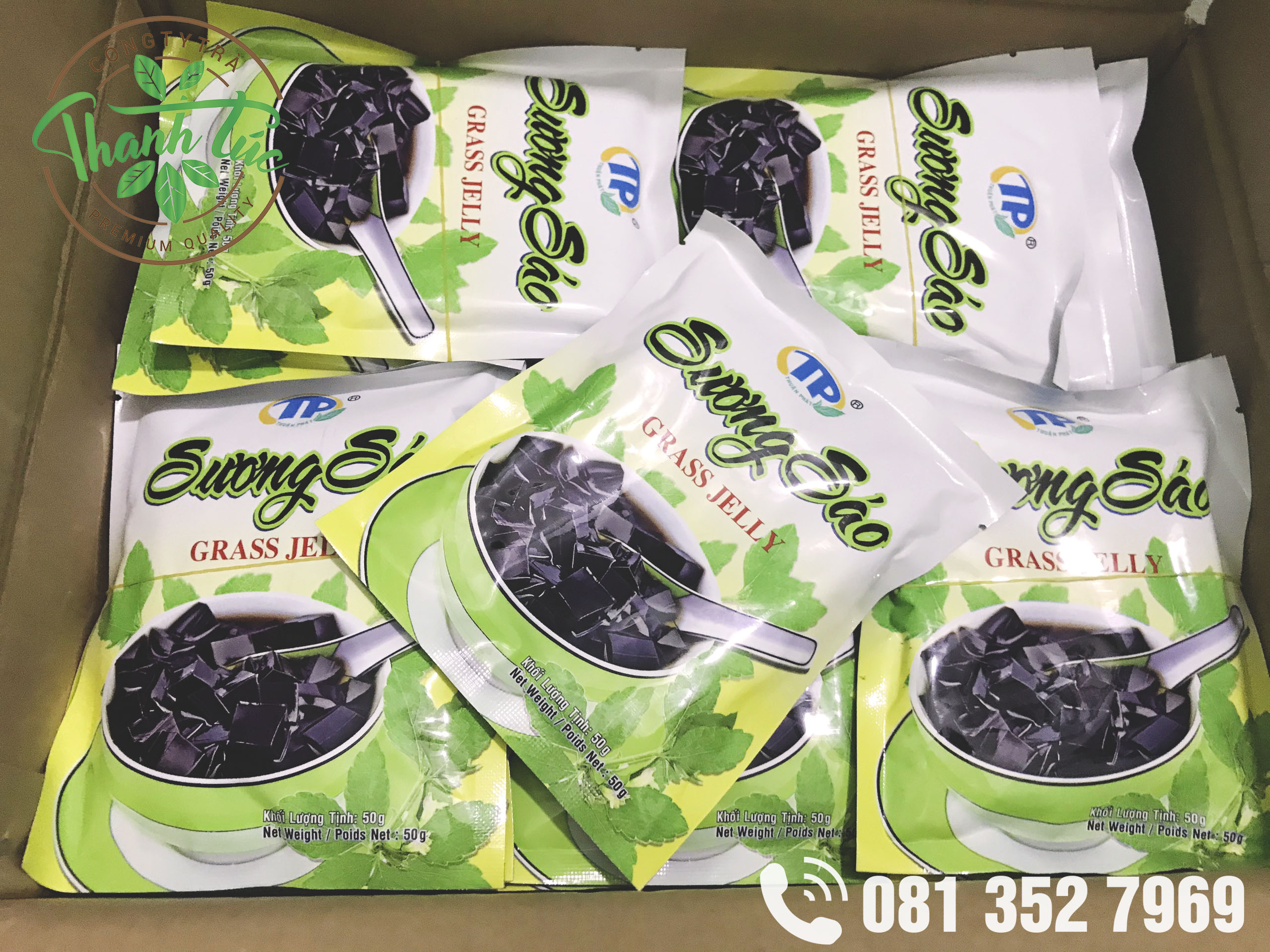 Bột Sương Sáo Đen Grass Jelly Thuận Phát Gói 50gr