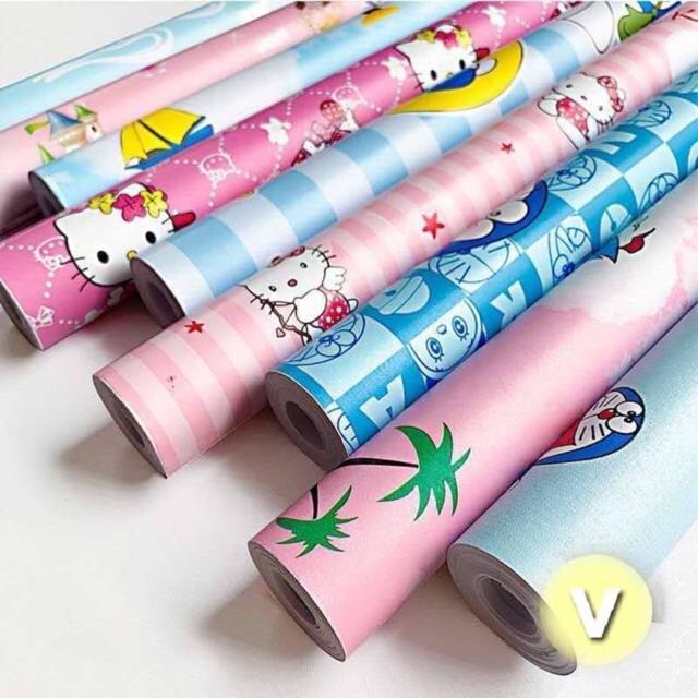 【HOT SALE】 Cuộn 10m Giấy dán tường hoạt hình cho bé nhiều mẫu