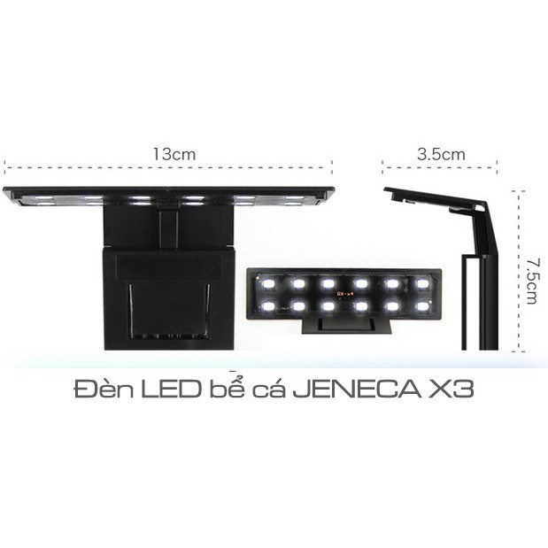 Đèn Led Hồ Cá, Thuỷ Sinh JENECA X3 | Đèn Led Kẹp show cá