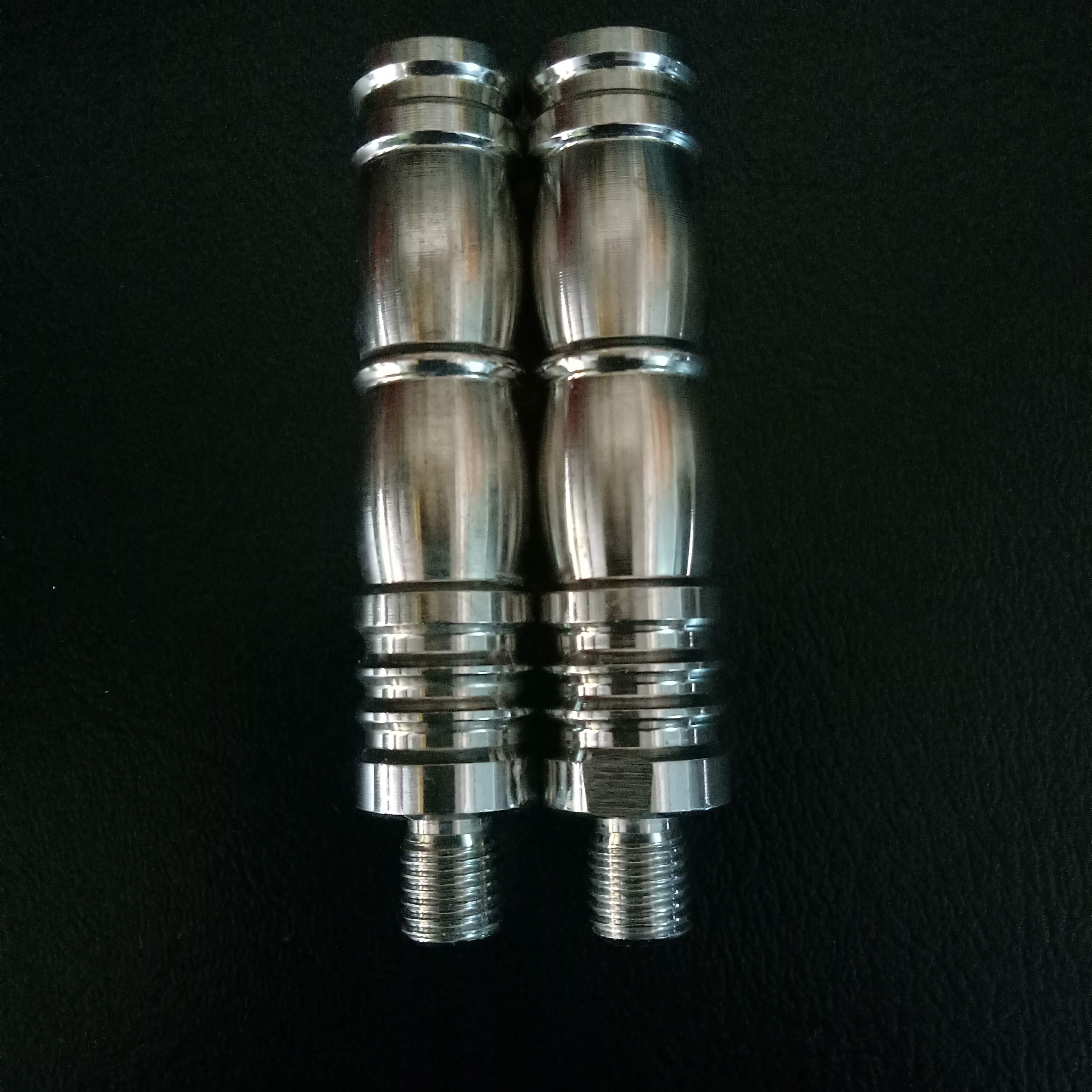 Pair of 67 stainless steel solid rear sets, shiny 304