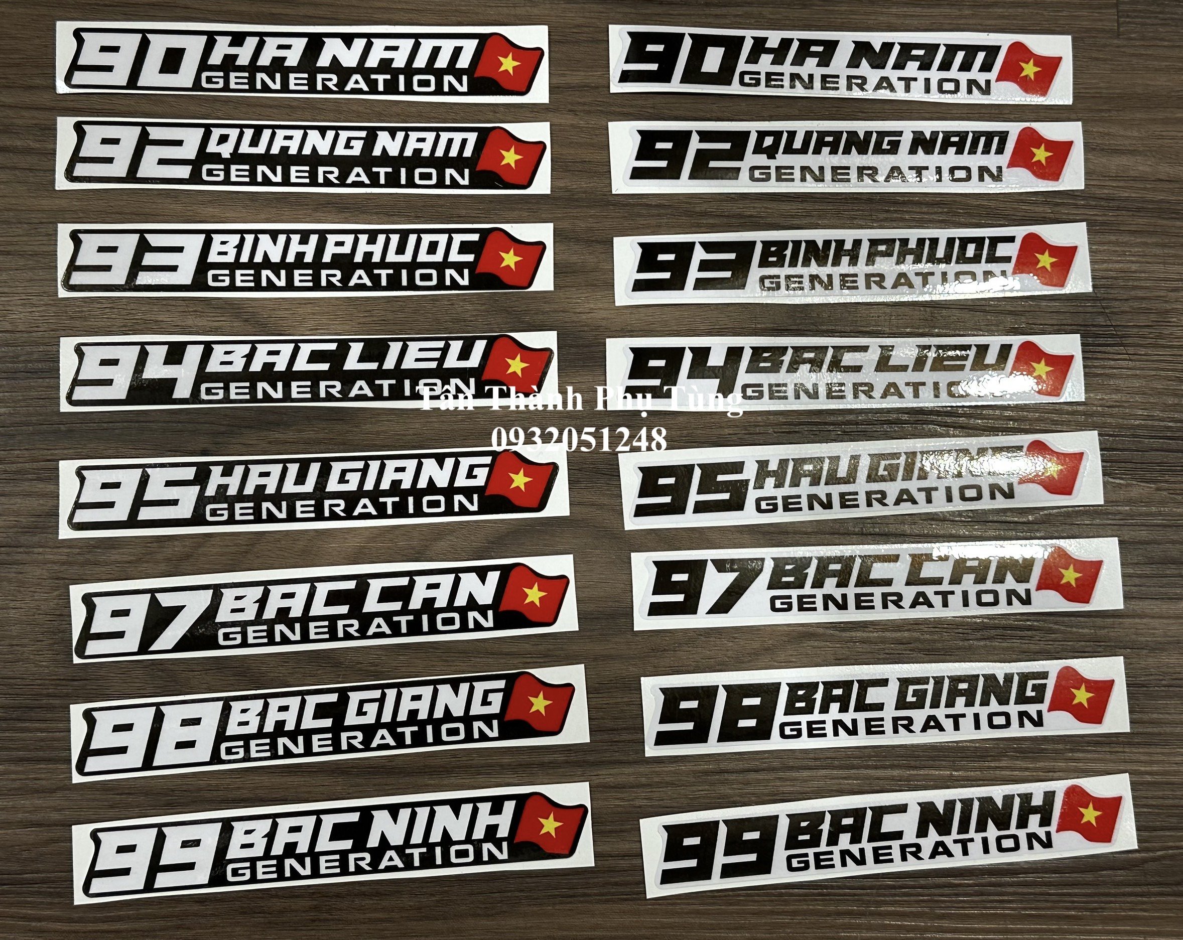Tem 63 tỉnh thành dán xe máy