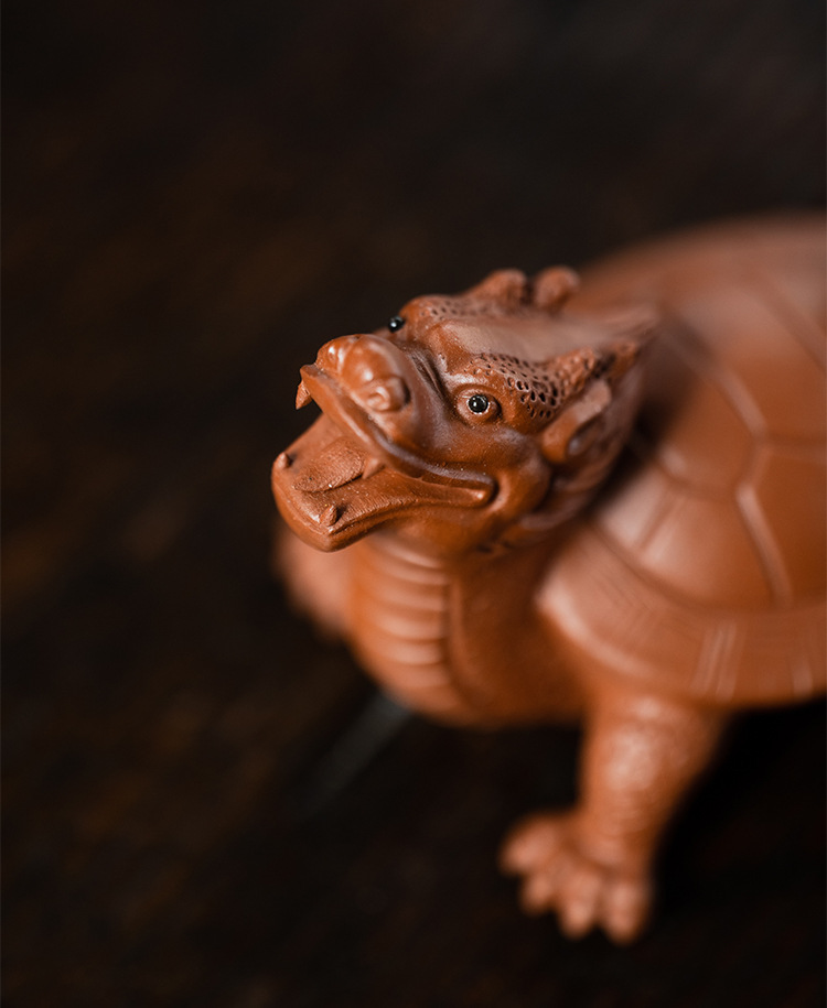 Tượng Long Quy Tử Sa (Đồ Chơi Bàn Trà)