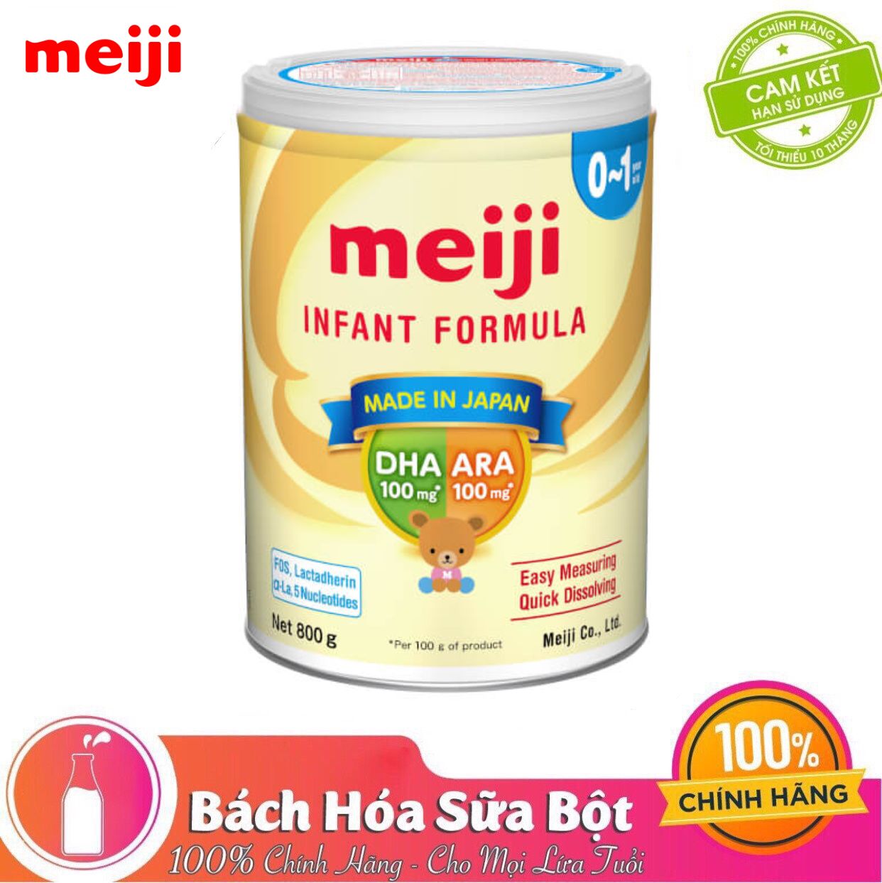Sữa bột Meiji Infant Formula 800g (Dành cho trẻ từ 0 - 1 tuổi)