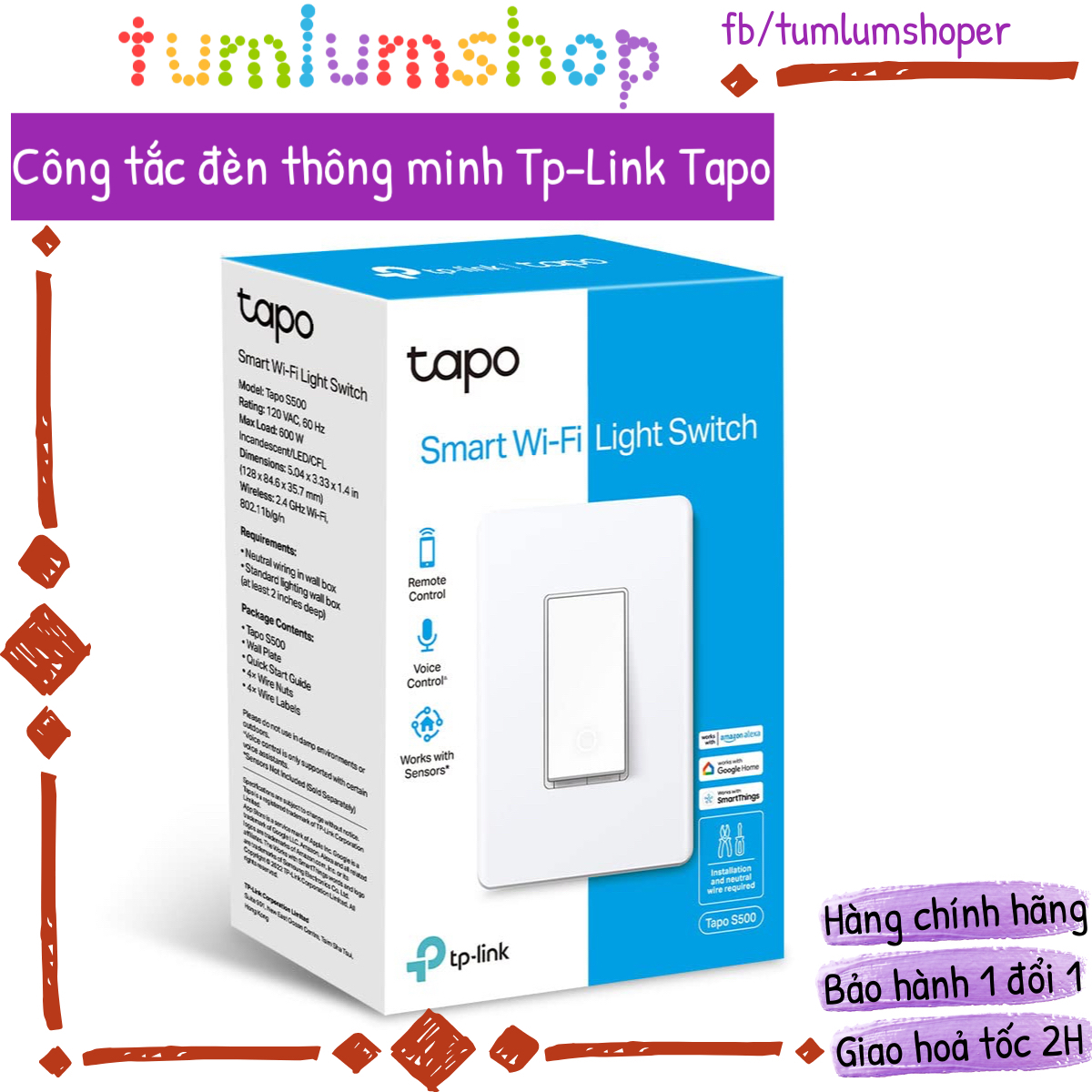 Công tắc đèn thông minh Tp-Link Tapo S500