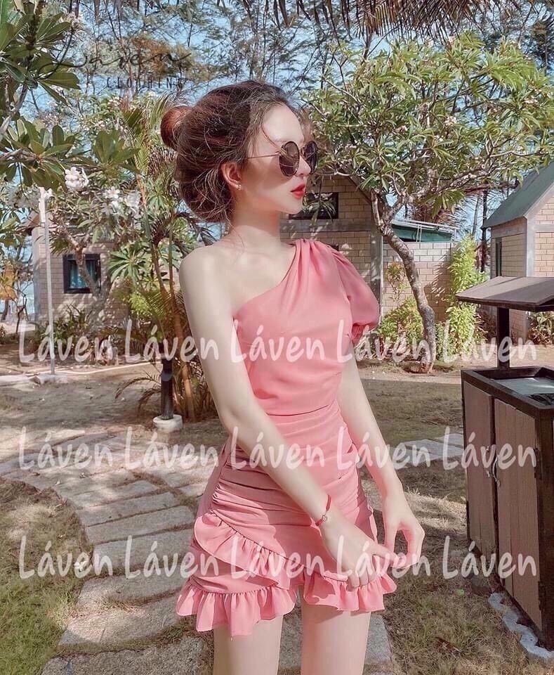 [HCM]Đầm nữ lệch vai phối đuôi cá