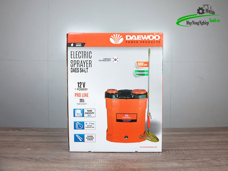 [HCM]Bình xịt điện Daewoo 20 lít DAES-S4B-LT Pin Lithium 12AH-12V